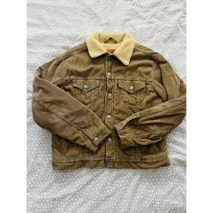 Levi's sz L 70's vintage cream sherpa corduroy jacket